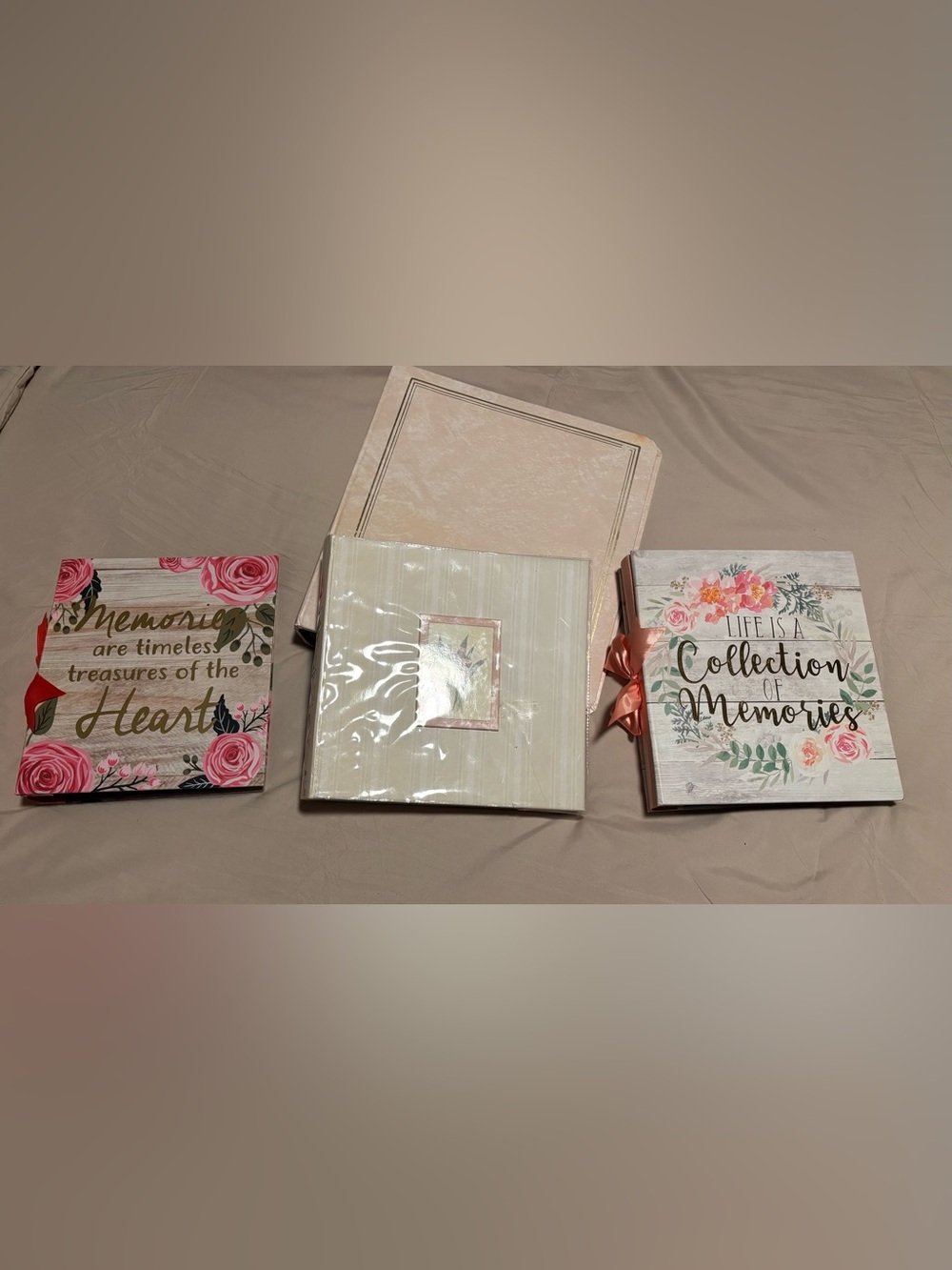 Four 4 Photo Albums Memories Of The Heart Life Picture Albums Bows Kids Family